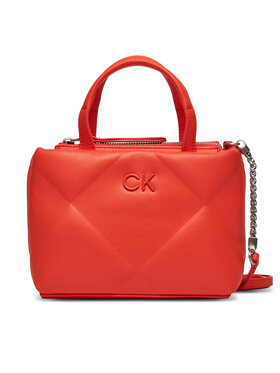 Calvin Klein Calvin Klein Torebka Re-Lock Quilt Tote Mini K60K611340 Pomarańczowy