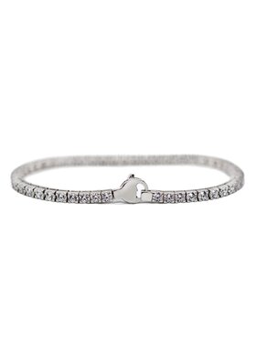 Leis Leis Bracciale Tennis Placcatura in argento rodiato