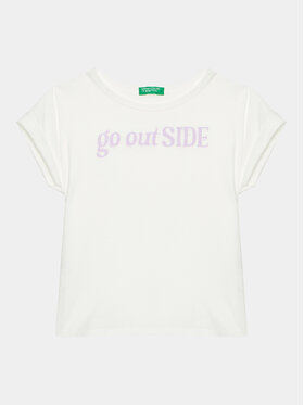 United Colors Of Benetton United Colors Of Benetton T-shirt 3096C10C1 Bijela Regular Fit