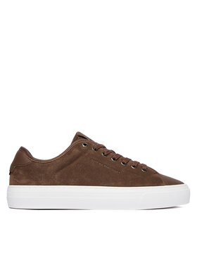 Tommy Hilfiger Tommy Hilfiger Sneakersy Premium Dress Leather Mix FM0FM05842 Brązowy