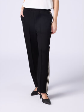 Oltre Oltre Pantaloni di tessuto P825J002377N0Z3 Nero Regular Fit