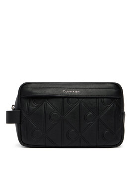Calvin Klein Calvin Klein Pochette per cosmetici Xl Emblem Aop Embo?Ss Dopp Kit LV04D1179G Nero