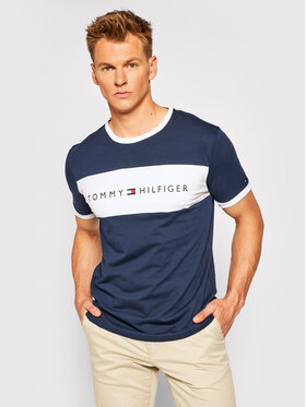 Tommy Hilfiger Tommy Hilfiger T-shirt Logo Flag UM0UM01170 Tamnoplava Regular Fit