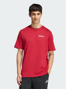 adidas adidas T-Shirt NOVELTY BOWL GRAPHIC Czerwony ciemny Regular Fit