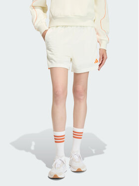 adidas adidas Szorty materiałowe 158962 Biały Loose Fit