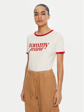 Tommy Jeans Tommy Jeans T-Shirt DW0DW19449 Λευκό Relaxed Fit