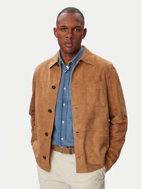 Tommy Hilfiger Tommy Hilfiger Μπουφάν δερμάτινο MW0MW44296 Ανοιχτό καφέ Regular Fit