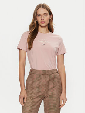 Tommy Hilfiger Tommy Hilfiger Tričko WW0WW43895 Ružová Regular Fit