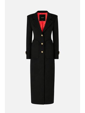 PINKO PINKO Płaszcz zimowy Verici Cappoto Czarny Tailored Fit
