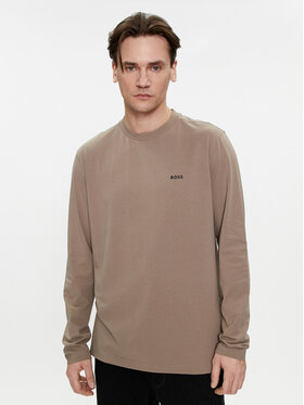 BOSS Boss Longsleeve 50506365 Brązowy Regular Fit