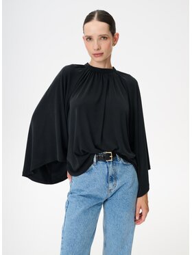 LEBRAND LEBRAND Bluzka Paloma Czarny Regular Fit