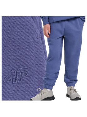 4F 4F Teplákové nohavice FJWAW25TTROM1245-33S Modrá Regular Fit