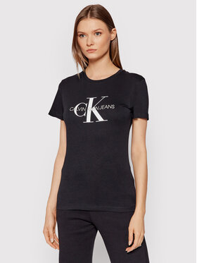 Calvin Klein Jeans Calvin Klein Jeans Póló Core Monogram Logo J20J207878 Fekete Regular Fit