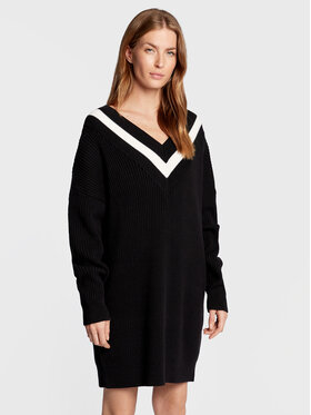 Glamorous Glamorous Плетена рокля CK6704 Черен Regular Fit