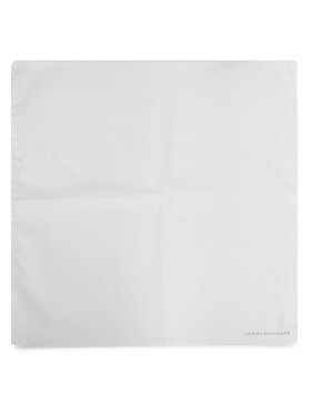 Tommy Hilfiger Tommy Hilfiger Tailored pochette Cotton Solid Pocket Square TT0TT08597 Bianco
