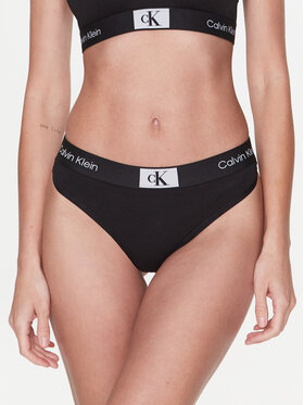 Calvin Klein Underwear Calvin Klein Underwear Stringi Modern 000QF7221E Czarny