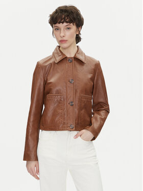Pepe Jeans Pepe Jeans Giacca di pelle Hillary PL402542 Marrone Regular Fit