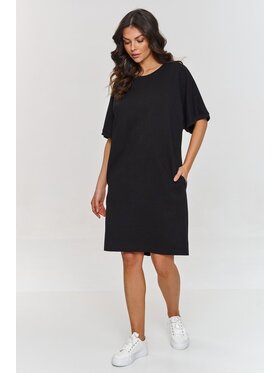 Makadamia Makadamia Sukienka codzienna M864 Czarny Comfortable Fit