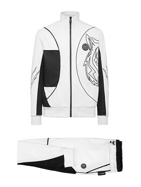 Plein Sport Plein Sport Komplet top i spodnie 2231 Biały Regular Fit