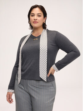 Fiorella Rubino Fiorella Rubino Sweter M285L008567N013 Szary Regular Fit