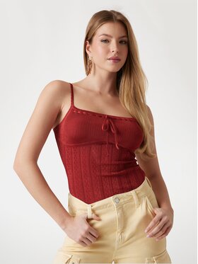 Guess Guess Top 173307 Czerwony Classic Fit