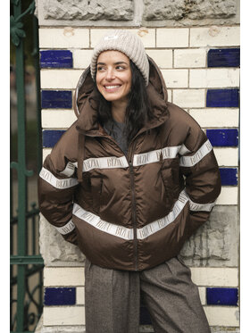 BIZUU BIZUU Vatovaná bunda TOKYO PUFFER WINTER JACKET Hnědá Standard Fit