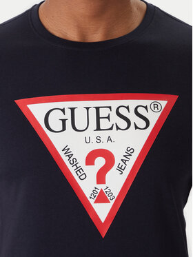 Guess Guess Тишърт M2YI71 I3Z14 Тъмносин Slim Fit