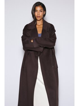 Estro Estro Cappotto di lana ER00120608 Marrone scuro Loose Fit