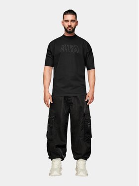 MADE BY SOCIETY MADE BY SOCIETY Spodnie materiałowe LOW Pants - P17746 Czarny Basic Fit