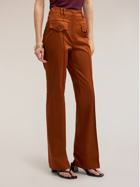 Motivi Motivi Pantaloni di tessuto P02BQ004637N027 Arancione Flare Fit