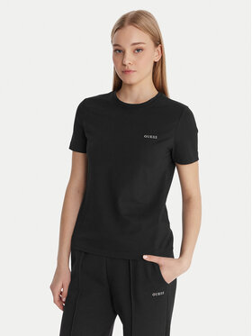 Guess Guess T-Shirt V6RI07 J1314 Schwarz Regular Fit