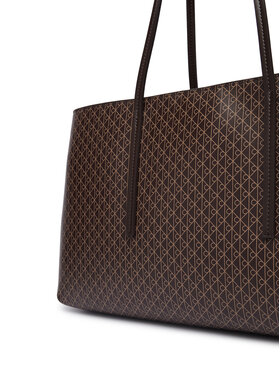 Calvin Klein Calvin Klein Дамска чанта Emblem Aop Medium Work Tote LV04F3786G Тъмнокафяв