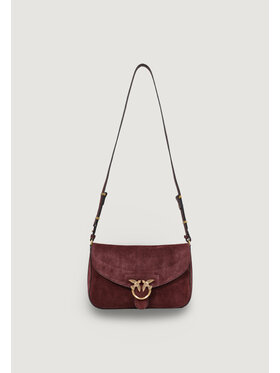 PINKO PINKO Torebka LOVE SATCHEL CLASSIC SUEDE Brązowy