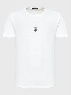 Kaotiko Kaotiko T-Shirt Hands Door AL030-01-G002 Λευκό Regular Fit
