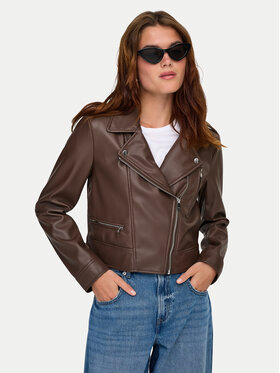 ONLY ONLY Giacca in similpelle Carmen 15361396 Marrone Regular Fit