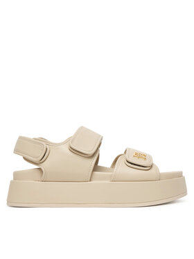 Tommy Hilfiger Tommy Hilfiger Sandále Leather Sporty Platform Sandal FW0FW09119 Béžová