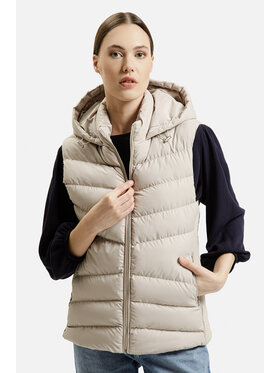 Cross Jeans Cross Jeans Bezrękawnik 90036-009 Beżowy Regular Fit