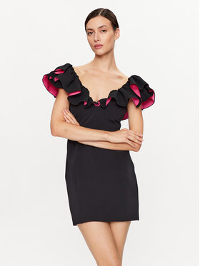 PINKO Pinko Kokteilinė suknelė Cono Abito 101626 A12B CREPE E RA80 Juoda Slim Fit