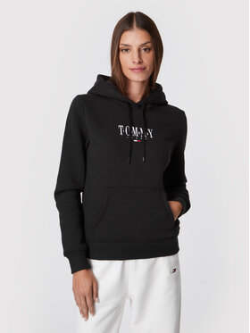 Tommy Jeans Tommy Jeans Bluza Essential Logo DW0DW12723 Czarny Regular Fit