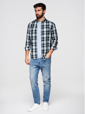 Ombre Ombre Jeansy OM-PADP-0253 Niebieski Regular Fit