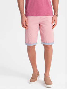 Ombre Ombre Šortky z materiálu W421 Růžová Regular Fit