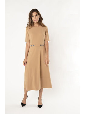 QUIOSQUE QUIOSQUE Sukienka codzienna DRUM DRESS Beżowy Regular Fit