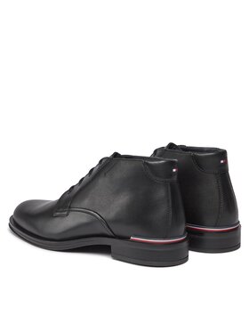 Tommy Hilfiger Gležnjače Core Rwb Hilfiger Lth L Boot FM0FM04804 Crna