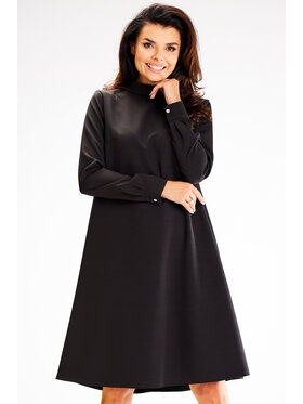 Awama Awama Vestito da giorno A599 Nero Basic Fit