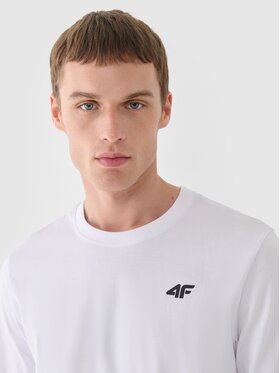 4F 4F S dlhými rukávmi 4FWMM00TLONM432-10S Biela Regular Fit
