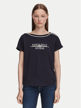 Guess Guess T-Shirt W6YI58 K5317 Granatowy Regular Fit