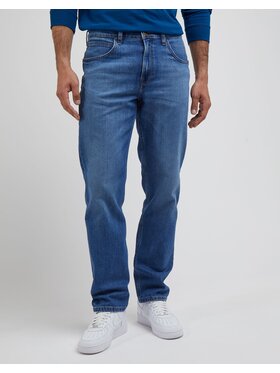Lee Lee Jeansy BROOKLYN STRAIGHT Niebieski Regular Fit