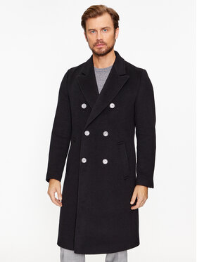 Hugo Hugo Vilnas mētelis Miroy 50500094 Melns Slim Fit