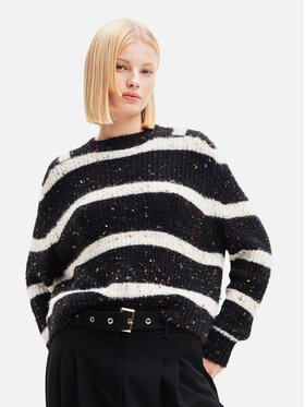 Desigual Desigual Пуловер 23WWJF22 Черен Loose Fit
