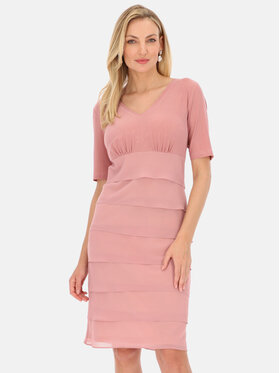 Potis & Verso Potis & Verso Sukienka koktajlowa Roza Różowy Slim Fit